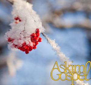 Askim Gospels logga vid vintrig bild
